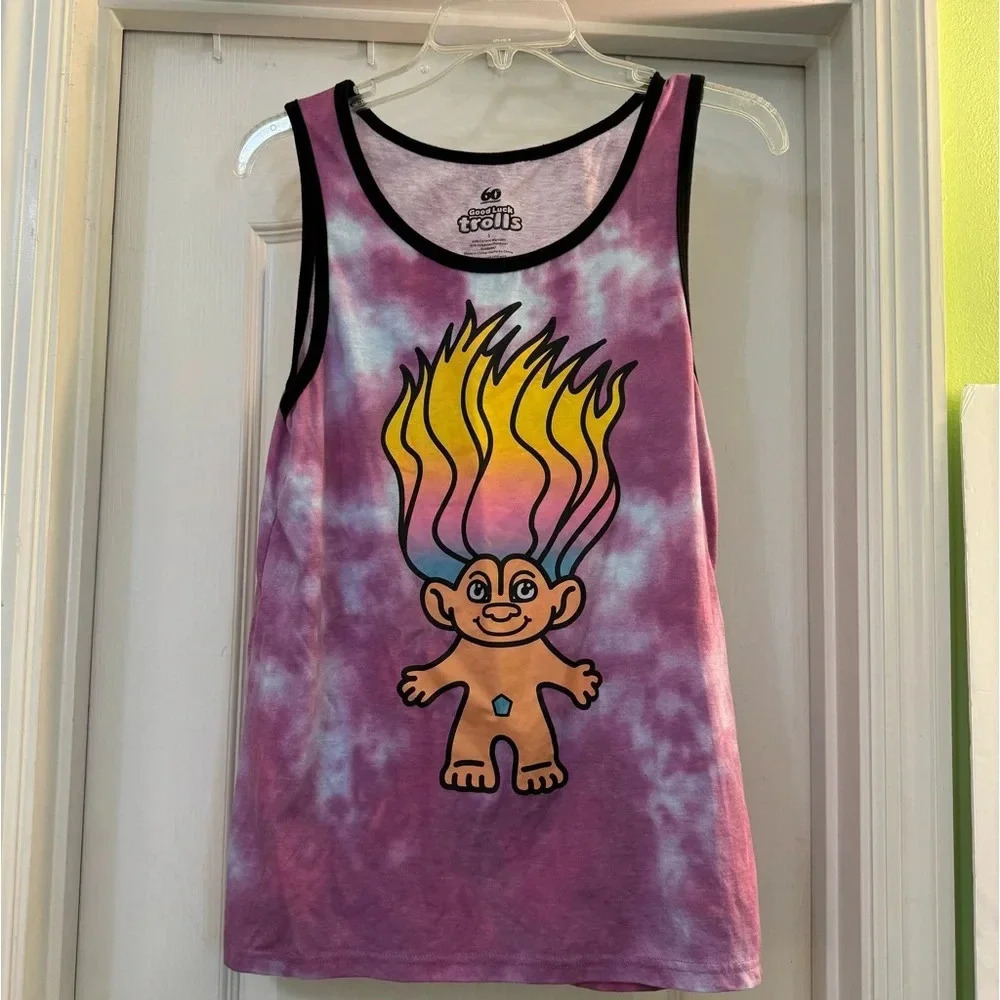 Good Luck Trolls Purple Tye Dye Tank Top